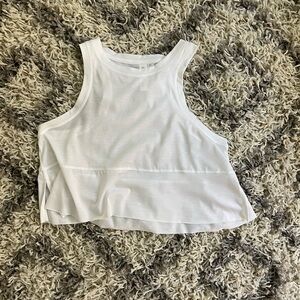 Zella White Sleeveless Crop Top